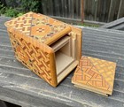 Vintage Japan Secret Puzzle Box Approximately 2    X 2 5    X 2   