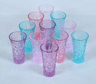 Cut Glass Vodka Shooters Shot Glasses Godinger Dublin Lot Of 11 Assorted Colors