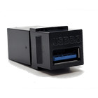Black Keystone Insert   Usb 3 0  Coupler Jack