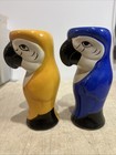 Vintage Pair Of Macaw Bird Tiki Mug Ceramic 8  Tumbler Parrot Blue   Green
