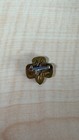 Vintage Girl Scout Traditional Trefoil Membership Pin Gold Tone Eagle Gs Badge