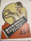 Vintage Old Bickmore Barber Shave Cream General Store Advertising Sign Poster