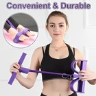 4 Tube Pedal Resistance Band Tension Rope     Yoga Fitness Ab Exercise Trainer