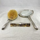 Antique Art Nouveau F b Sterling Silver Brush  Comb   Mirror 3 Piece Vanity Set