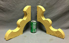 Antique Small Pair Yellow Porch Corbels Brackets Victorian Shabby Chic 528-25b
