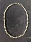 Vintage Beautiful 14k Yellow Gold Clasp Fine Pearl Strand Necklace   18  Long