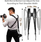 Double Dual Shoulder Sling Belt Strap For 2 two Dslr Quick Rapid Digital Cameras
