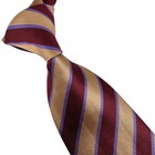 New Luxury Stripe Red Purple Gold Jacquard Woven Silk Fashion Men s Tie Necktie
