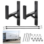 2 Racks Trailer Ladder Rack  Heavy Duty Steel Ladder Rack With Elastic Ropes 