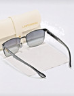 Linfemand Vintage Square Metal Frame  Fashion Sunglasses - Black  Arm Design New