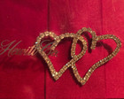 Hortense B  Hewitt Co  Guest Book Red Satin Heart Rhinestones Wedding Event New