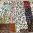 Vintage Handmade Hand Tied Quilt 83 x70  Needs Repair Patchwork