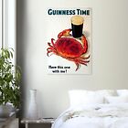 Guinness Time - Crab - Vintage Advertising Poster - Beer And Wine Print
