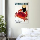 Time - Crab - Vintage Advertising Poster - Beer And Wine Print