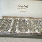 Vintage French Crystal Knife Rests Set Of 12 In Original Box