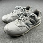 New Balance 574 Leather Golf Shoes Mens 9 4e Extra Wide Grey Spikeless Nbg574