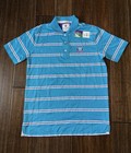Wimbledon Mens Shirt Small Blue White Stripped The Championships Logo Tennis Nwt