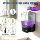 4 Pack Automatic Soap Dispenser Wall Mount touchless Liquid Black 