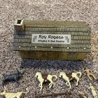 Marx 1950 s Roy Rogers Double R Bar Ranch  Tin W fence  Animals  Roy  Dale