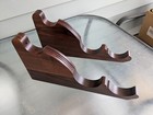 Antique Awesome Black Walnut Fluted Shelf Brackets Corbel 1890 7 3 4  X 14 1 2 