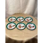 Vintage Christmas Coasters  Set Of Six  6   Metal aluminum tin Drink Coasters 