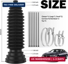 2pcs Thick Silicone Car Inner Tie Rod Boot Upgrade Large Caliber cuttable Car Ra