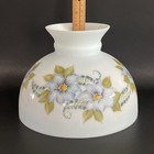 Vintage 10  Fitter Light Blue Hurricane Oil Or Electric Glass Dome Lamp Shade