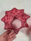 Victorian Ruby Red-cranberry Thumbprint Oil Or Gas Lamp Shade 5  Fitter C1880s
