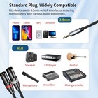 2pcs 3 5mm Trs Stereo To Dual Xlr Male Y-splitter Cable Low Noise Audio Cable