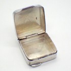 Engraved Square Pill Box 800 Silver Italy