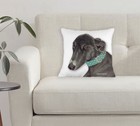 Greyhound Black  Throw Pillow  Decorative Pillow  Cute Dog Accent Pillow  Home D
