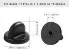 100 Pcs Pvc Rubber Pin Backs Butterfly Clutch Backings Holder Tie Tacks Keepers 