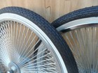 20  Lowrider Bicycle Dayton Chrome Wheels   White Walls 140 Spoke Front   Rear