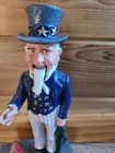 Vintage Cast Iron Uncle Sam Bank No 101 Replica W certified Of Authenthenticity