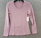 32 Degrees Scoop-neck Long-sleeve Top Women s Xs Mauve Shadow Cozy Heat Pullover