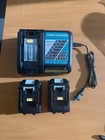 2x 18v 5 0ah Bl1850b Li-ion Batteries   Mt7218 Charger For Makita Lxt