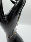 Vintage 14k Yellow Gold Twisted Rope Chain Anklet W  Hearts Italy 9 50   