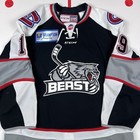 Jeff King 2017-18 Echl Brampton Beast Game-worn Hockey Jersey Size 56 Nice Wear
