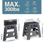13  Folding Step Stool For Adults And Kids Holds Up To 300 Lbs non-slip Folding