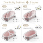 4-in-1 Collapsible Baby Bathtub For Newborn   Toddler 0-24m  pink 
