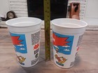1990 Pizza Hut Nickelodeon Studios Dinosaur Plastic Cups Mtv Viacom Skateboard