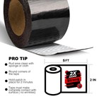 Waterproof Flex Rubberized Tape 2  X 5ft Heavy Duty Leak Repair Seal Patch Black