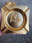  1  Vintage Metal Mcdonald s Gold Tone Metal Ashtray  Price Is For One Ashtray