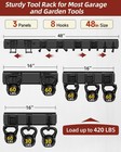 48 Inch Wall Mount Garden Tool Organizer Storage Rack For Yard Tools Chair Rake