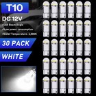 30pcs White Led License Plate Interior Light Bulb T10 194 168 W5w 2825  6000k