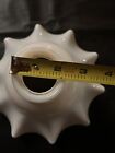 Antique 7 3 4 W Milk Glass Petticoat Ruffled Pleat Lamp Shade 2 1 4    Fitter 
