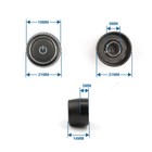 2xleft   Right Auto Radio Knob Button Turn Knob For Vw Rcd360 Rcd440 Rcd410 280c