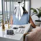 Oversized Hair Bows For Women - Large Ribbon Bowknots  Black   White 