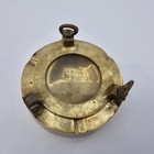 Vintage Solid Brass Porthole Ashtray Nautical Hinged Glass Lid 5 Inch Maritime