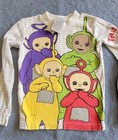Vintage 1998 Teletubbies Pajama Set Long Sleeve Top Pants Size 7